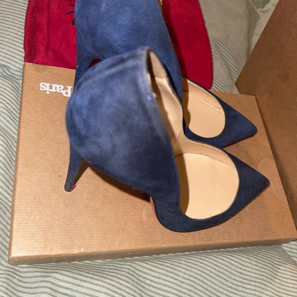 Christian Louboutin Pigalle Follies 100mm Navy - Picture 11 of 16